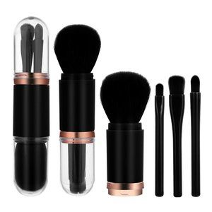 Mini Makeup Brush Set 4 in 1 Portable Travel Lip Brush, Highlight Brush‎